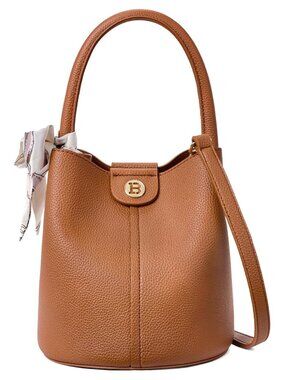 Women's Faux Leather Small Bucket Bag Changeable Shape Crossbody